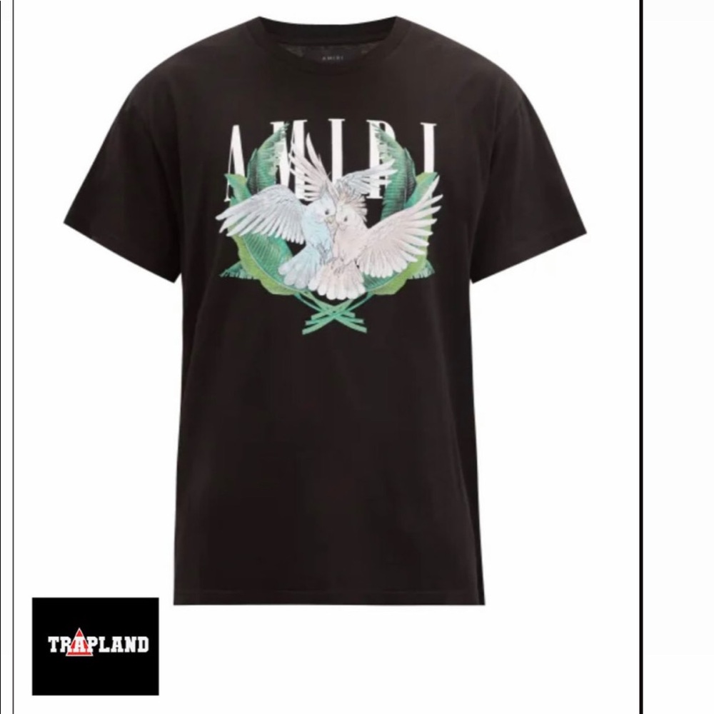 AMIIRI LOVE BIRDS LOGO T-SHIRT